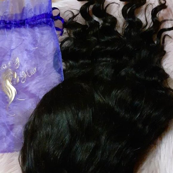 Heavenly Hair 100% Human Brazilian Loose Wave Front Lace Wig